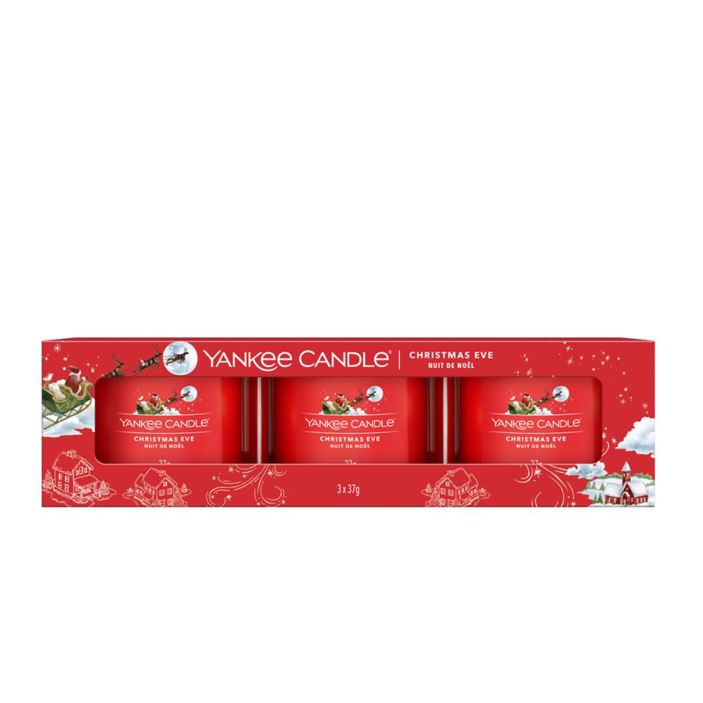 Yankee Candle Christmas Eve 3 Filled Votive Candle Gift Set £6.99